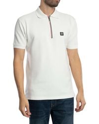 Trojan - Ottoman Rib Chrome Zip Polo Shirt - Lyst