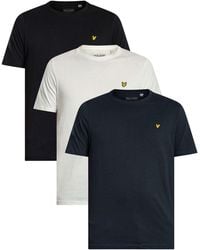 Lyle & Scott - 3 Pack Lightweight Plain T-Shirts - Lyst