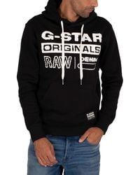 g star raw hoodie black