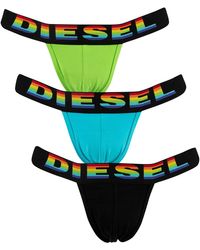 DIESEL 3 Pack Fresh & Bright Jockstrap - Black