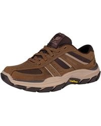Skechers Relaxed Fit Respected Leather Sneakers - Brown