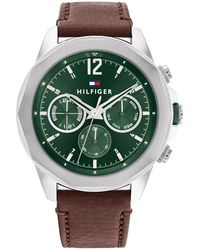 Tommy Hilfiger Two Layered Leather Watch - Green