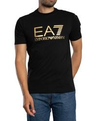 EA7 - Slim Logo Graphic T-shirt - Lyst
