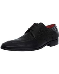 Jeffery West - Croco Derby Leather Shoes - Lyst