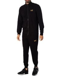EA7 - Logo Zip Through Tracksuit - Lyst