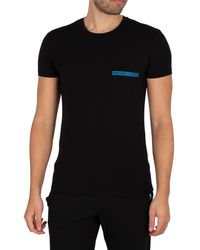 Emporio Armani Lounge Brand Crew T-shirt - Black