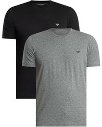 Emporio Armani - 2 Pack Lounge Crew T-Shirts - Lyst