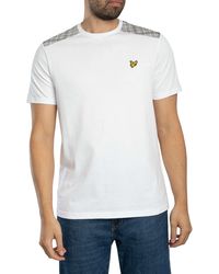 Lyle & Scott - Check Panelled T-shirt - Lyst