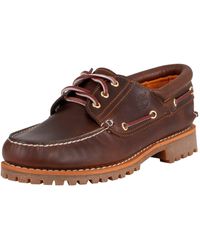 Timberland Authentic Handsewn Leather Boat Shoes - Brown