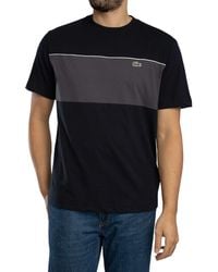 Lacoste - Colour Block Cotton T-shirt - Lyst