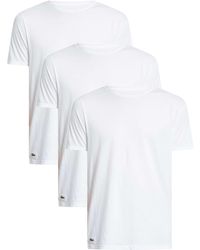 Lacoste - 3 Pack Crew Lounge T-shirts - Lyst