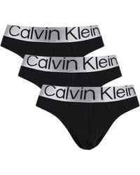 Calvin Klein - 3 Pack Reconsidered Steel Hip Briefs - Lyst