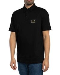 ARMANI EXCHANGE - Box Logo Polo Shirt - Lyst