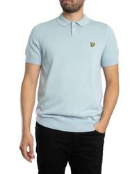 Lyle & Scott - Cotton Short Sleeve Knitted Polo Shirt - Lyst