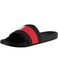 black tommy hilfiger sliders