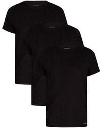 Calvin Klein 3 Pack Lounge Crew T-shirts - Black