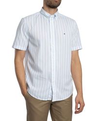 Tommy Hilfiger - Flex Poplin Stripe Short Sleeved Shirt - Lyst