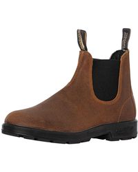 Blundstone - Waxed Suede Chelsea Boots - Lyst