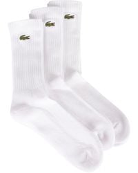 Lacoste-Jersey socks White calcetines