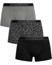Emporio Armani - 3 Pack Trunks - Lyst