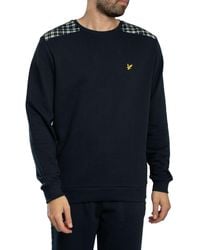 Lyle & Scott - Check Panelled Sweatshirt - Lyst