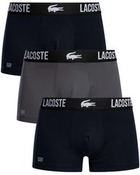Lacoste - 3 Pack Cotton Stretch Trunks - Lyst