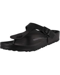 black rubber birkenstock sandals