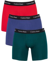 Calvin Klein 3 Pack Boxer Briefs - Blue
