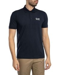 EA7 - Chest Logo Polo Shirt - Lyst