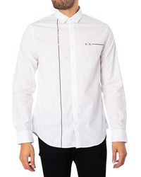 Armani Exchange Long Sleeve Shirt - White
