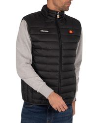 Ellesse Mens Sports Lombardy Full Zip Hoodie Jacket Padded Style  Coat   Black 