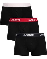Lacoste - 3 Pack Cotton Stretch Trunks - Lyst