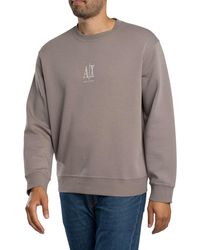ARMANI EXCHANGE - Embroidered Centre Logo Sweatshirt - Lyst