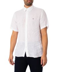 Tommy Hilfiger - Pigment Syed Linen Short Sleeved Shirt - Lyst