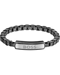 BOSS - Devon Ip Plated Bracelet - Lyst