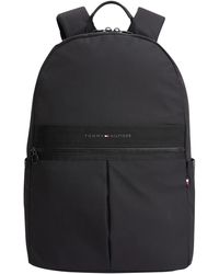 Tommy Hilfiger Stripe Logo Backpack in Black for Men | Lyst UK