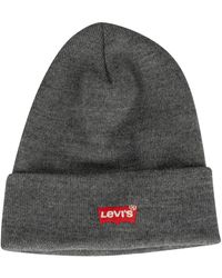 Levi's - Red Batwing Embroidered Slouchy Beanie - Lyst