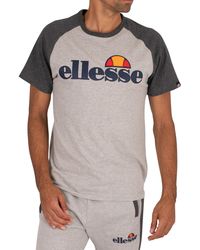 Ellesse Cotton Becktino T-shirt in Grey/White (Gray) for Men - Lyst