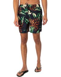 Superdry Vintage Hawaiian Swim Shorts - Black