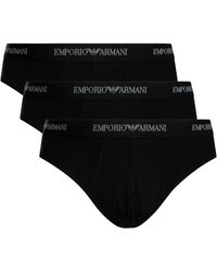 Emporio Armani - 3 Pack Cotton Briefs - Lyst