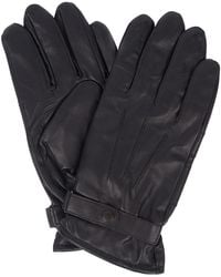 Barbour - Burnished Leather Thinsulate Gloves Black - Lyst