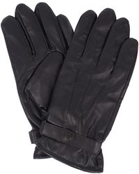 Barbour - Burnished Leather Thinsulate Gloves Black - Lyst