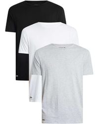 Lacoste - 3 Pack Crew Lounge T-shirts - Lyst