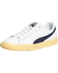 PUMA - Clyde Vintage Leather Trainers - Lyst