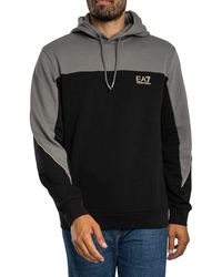 EA7 - Two Tone Pullover Hoodie - Lyst