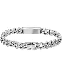 BOSS - Shain With Logo Plate Bracelet - Lyst
