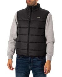 Lacoste - Water Repellent Puffed Gilet - Lyst