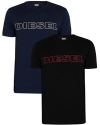 DIESEL 2 Pack Jake Basic Crew T-shirt - Black