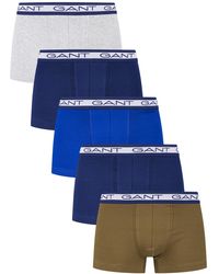 Mens Clothing Underwear Boxers Save 41% GANT Tartan Check Trunk 3-pack Gb Boxer Shorts in Blue for Men 