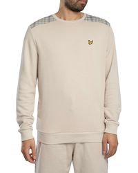 Lyle & Scott - Check Panelled Sweatshirt - Lyst